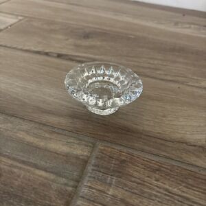 Vintage KIG Malaysia 1 crystal glass candle holder